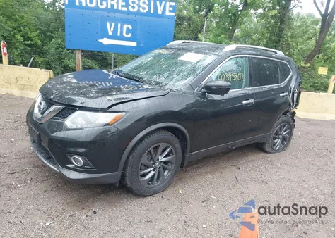 2016 Nissan Rogue Sl из США, поврежденный, VIN KNMAT2MTXGP699697